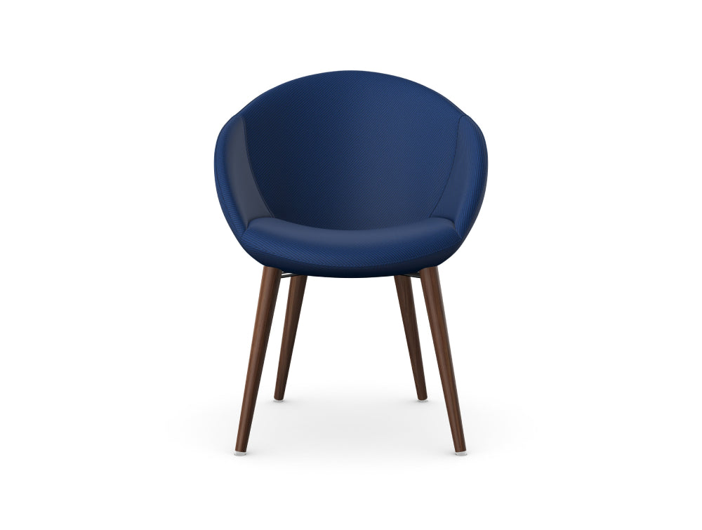 Elena Upholstered Chair with 4 Wooden Legs 3