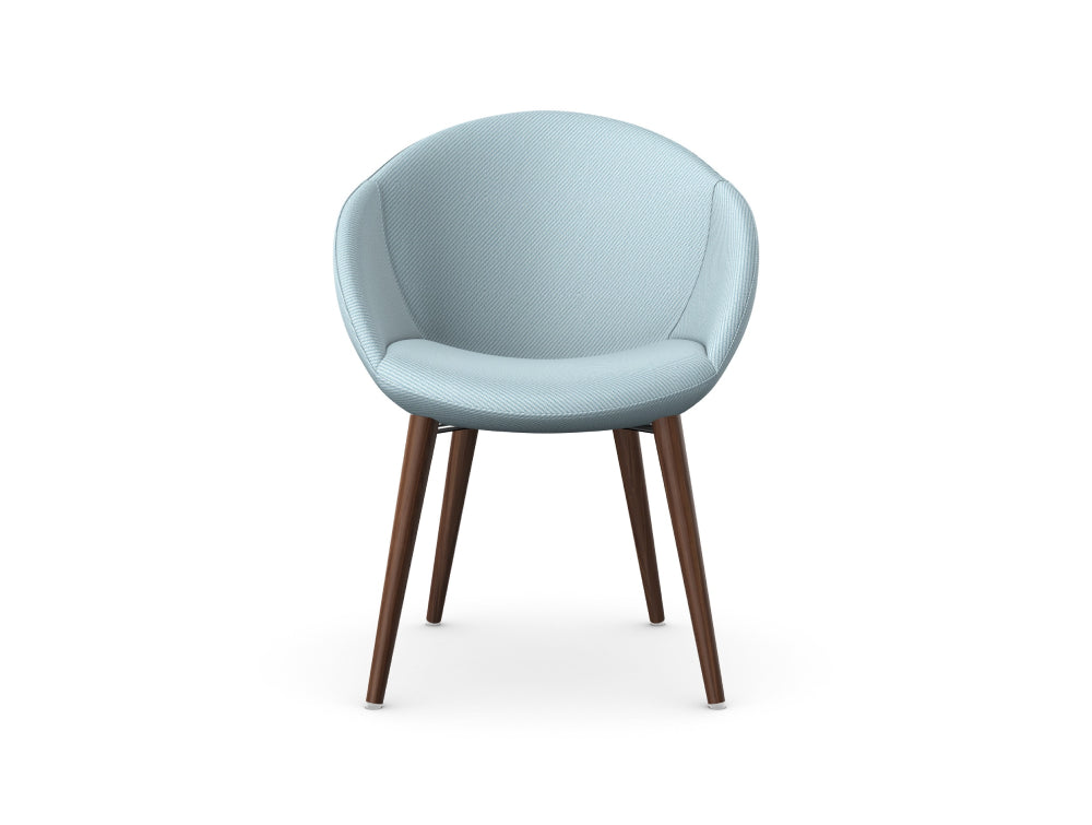 Elena Upholstered Chair with 4 Wooden Legs 4