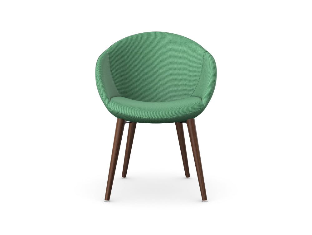 Elena Upholstered Chair with 4 Wooden Legs 5