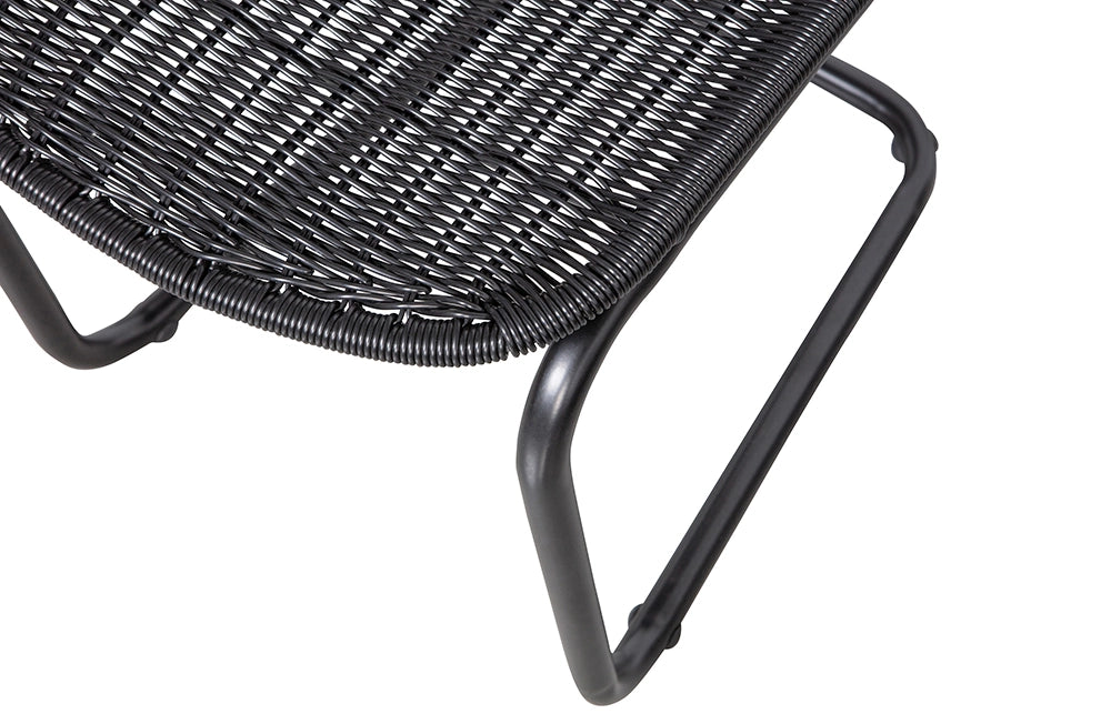 Elm Dining Chair - Black 6 Seat Close Up Detail