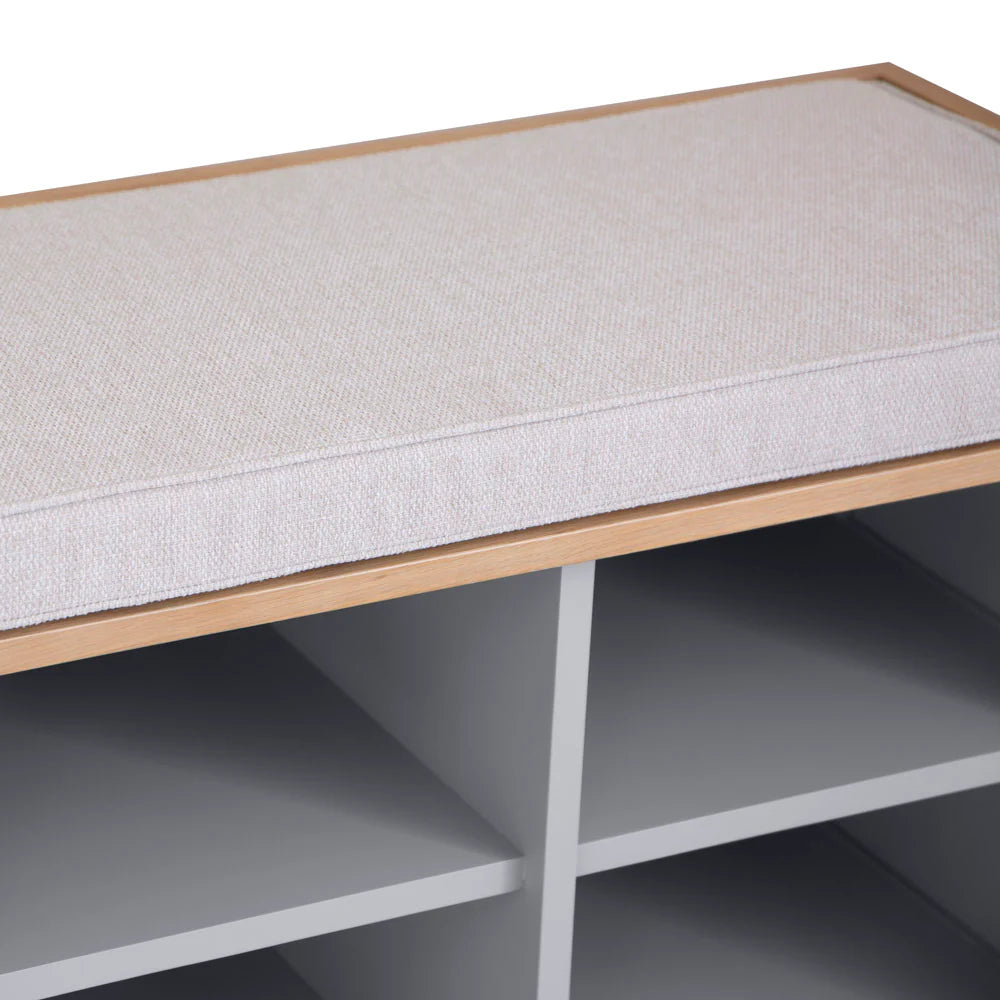Emery Hall Console Bench Grey Top Detail 2