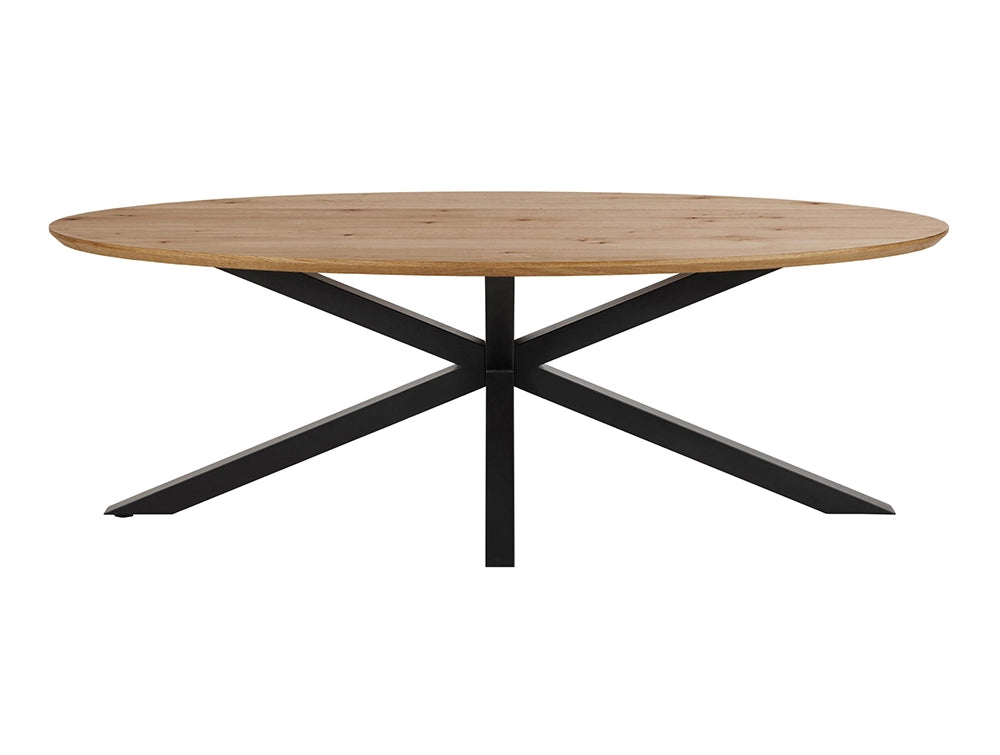 Evan Oval Dining Table Oak Black 2