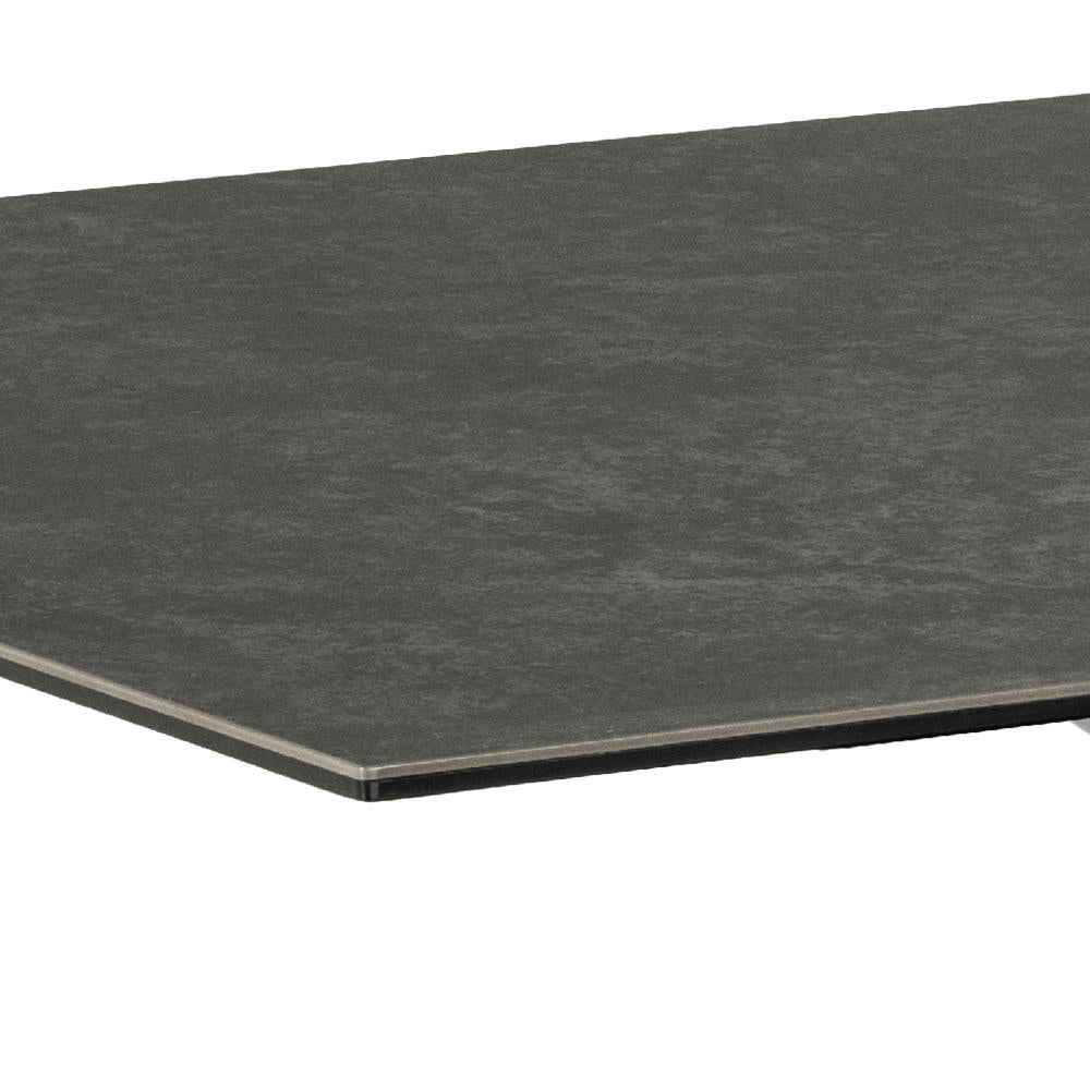 Evan Rectangular Dining Table Black Top Edge Detail 2