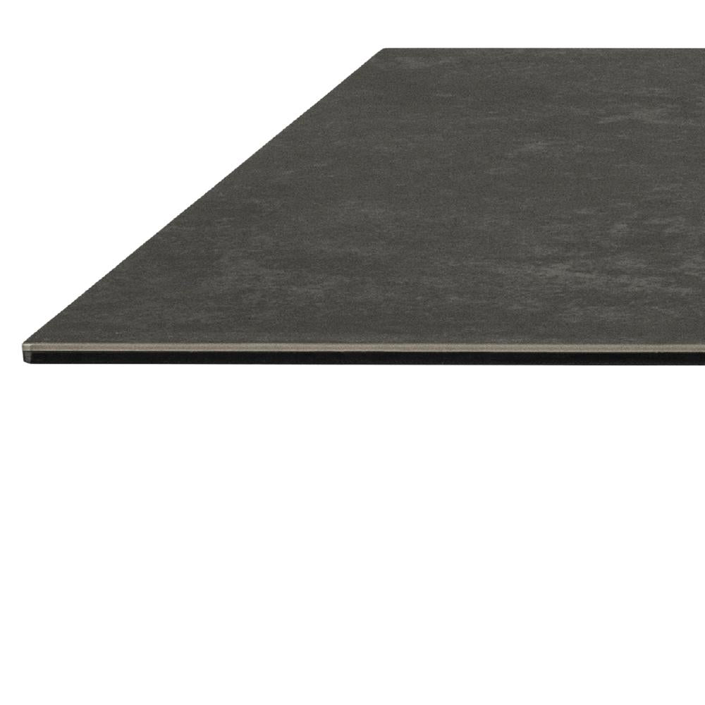 Evan Rectangular Dining Table Black Top Edge Detail
