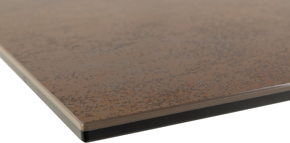 Evan Rectangular Dining Table Rusty Brown Top Edge Detail