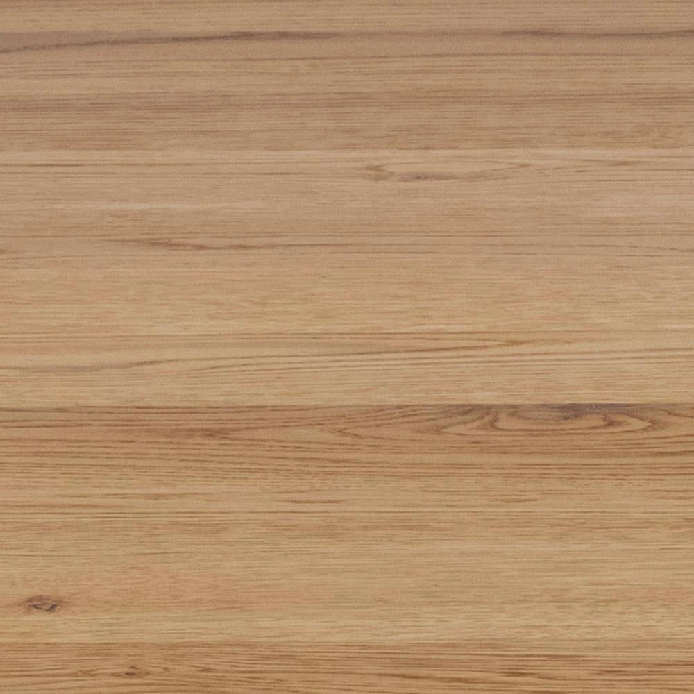 Evan Round Dining Table Oak Black Wood Detail