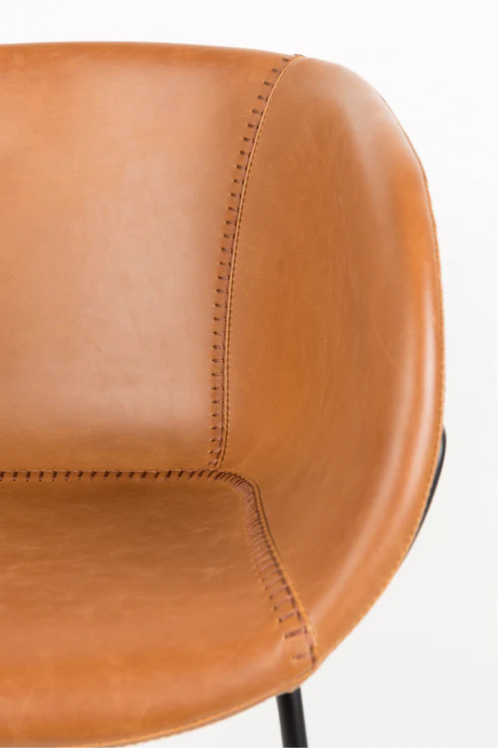 Fallon Dining Chair Brown Armrest Detail