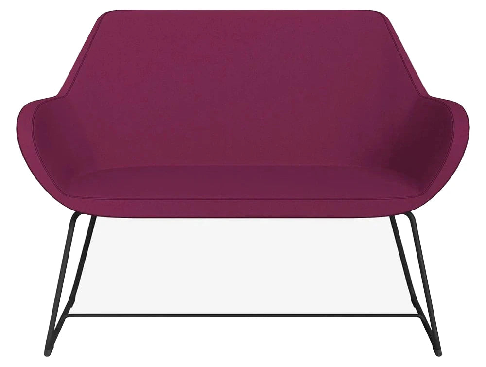 Fan 2 Seat Sofa With Cantilever Legs Model 20V Pro Fan20V Blk Ev 21