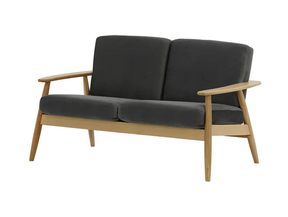 Felix 2-Seater Sofa Graphite and Like Oak