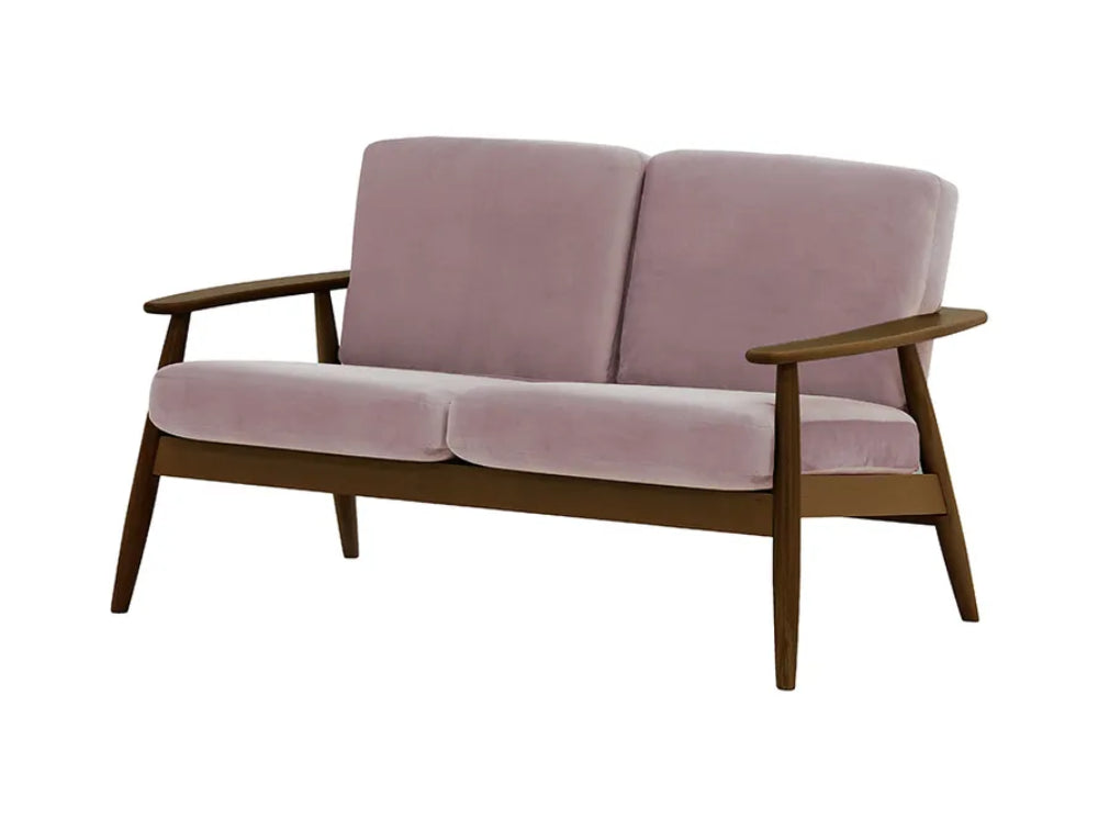 Felix 2-Seater Sofa Lilac and Dark Oak