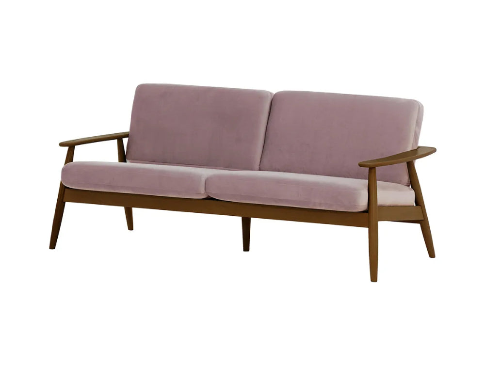 Felix 3-Seater Sofa Lilac and Dark Oak