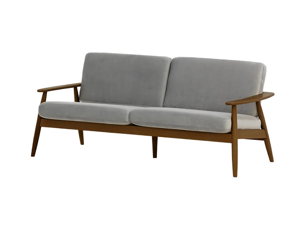 Felix 3-Seater Sofa Silver and Dark Oak