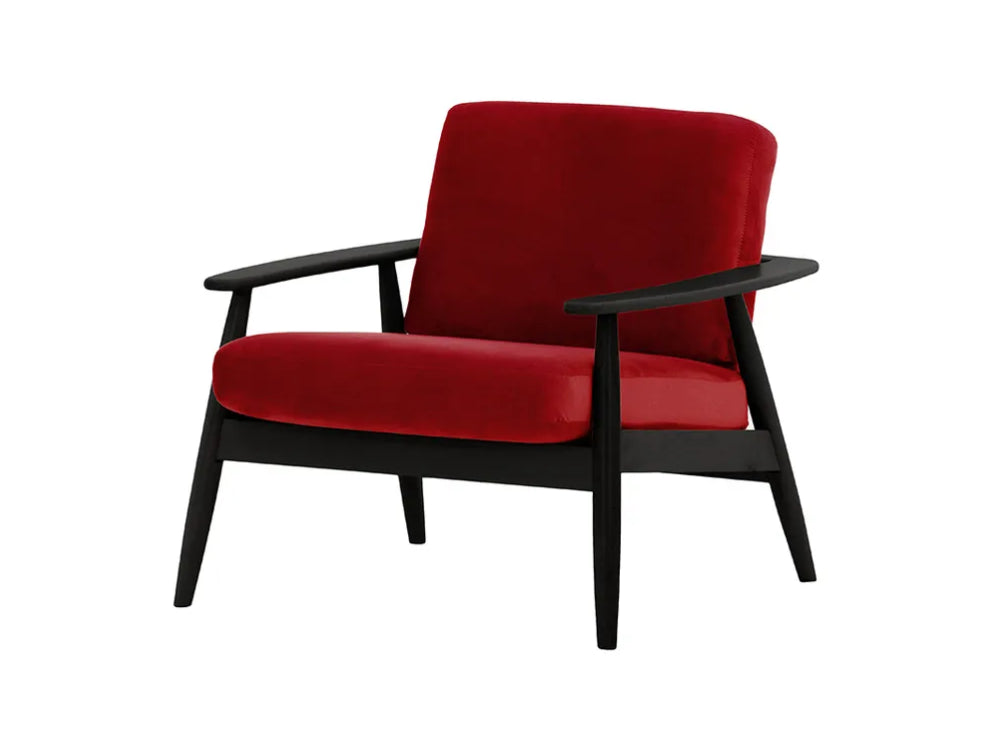 Felix Accent Chair Dark Red and Black