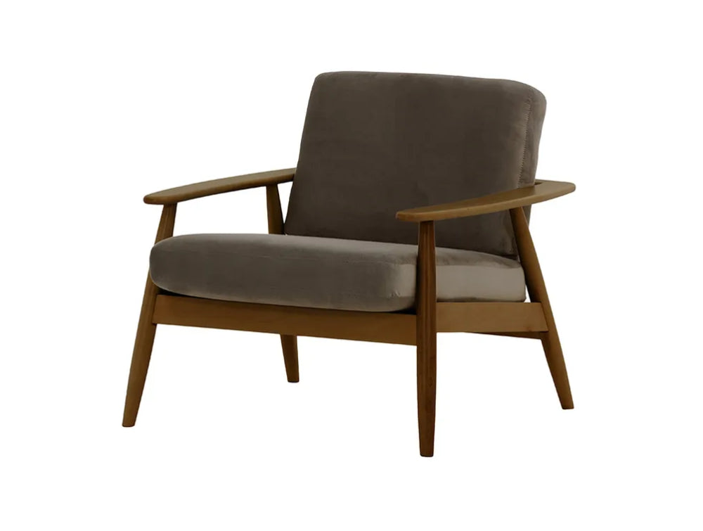 Felix Accent Chair Elephant and Dark Oak