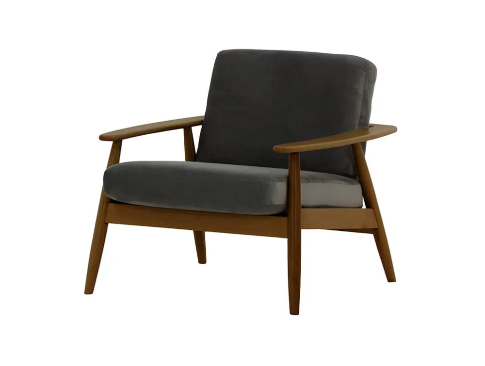 Felix Accent Chair Graphite and Dark Oak