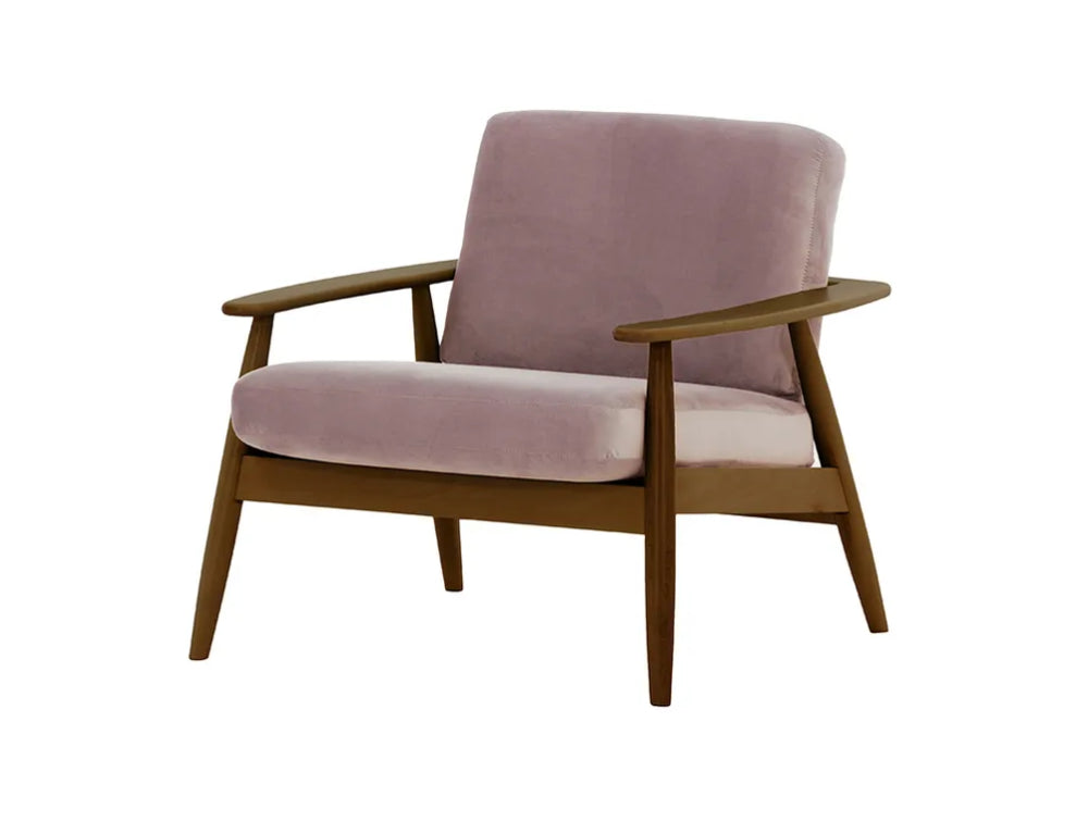 Felix Accent Chair Lilac and Dark Oak
