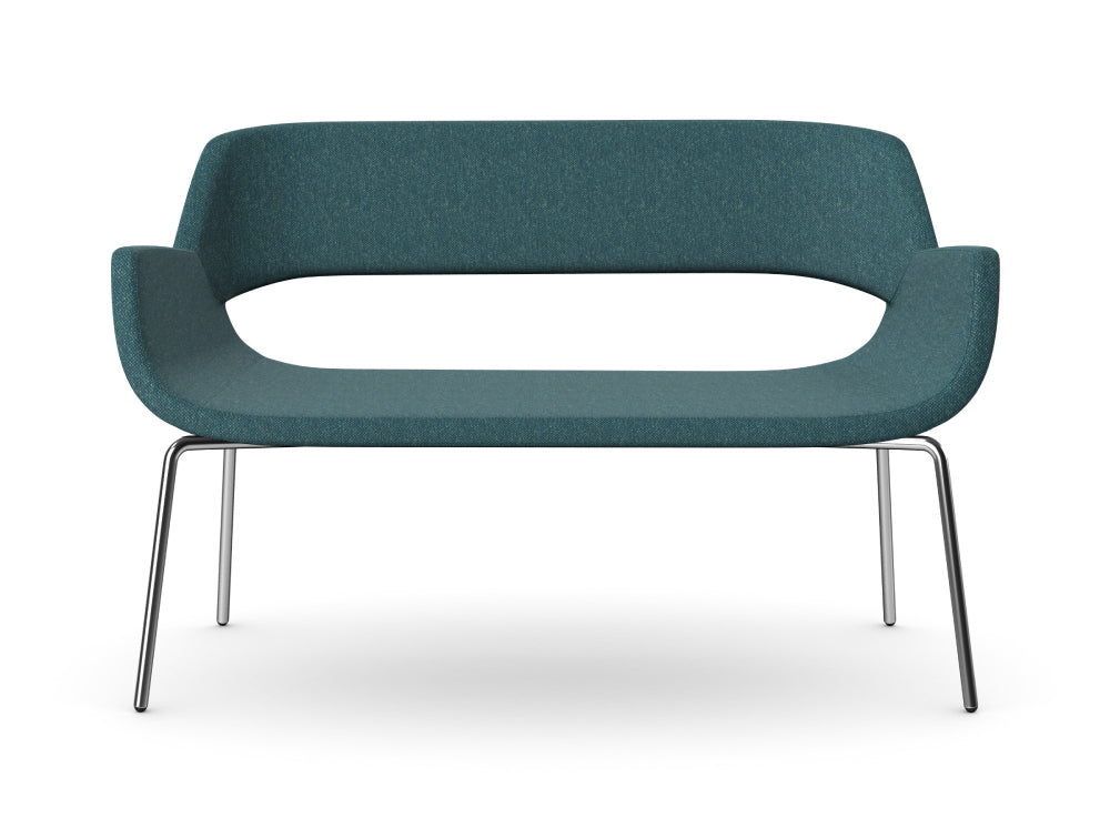 Fielder Upholstered 2 Seater Sofa with 4 Metal Legs 2