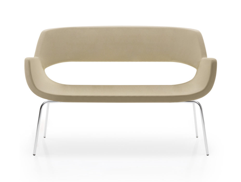 Fielder Upholstered 2 Seater Sofa with 4 Metal Legs