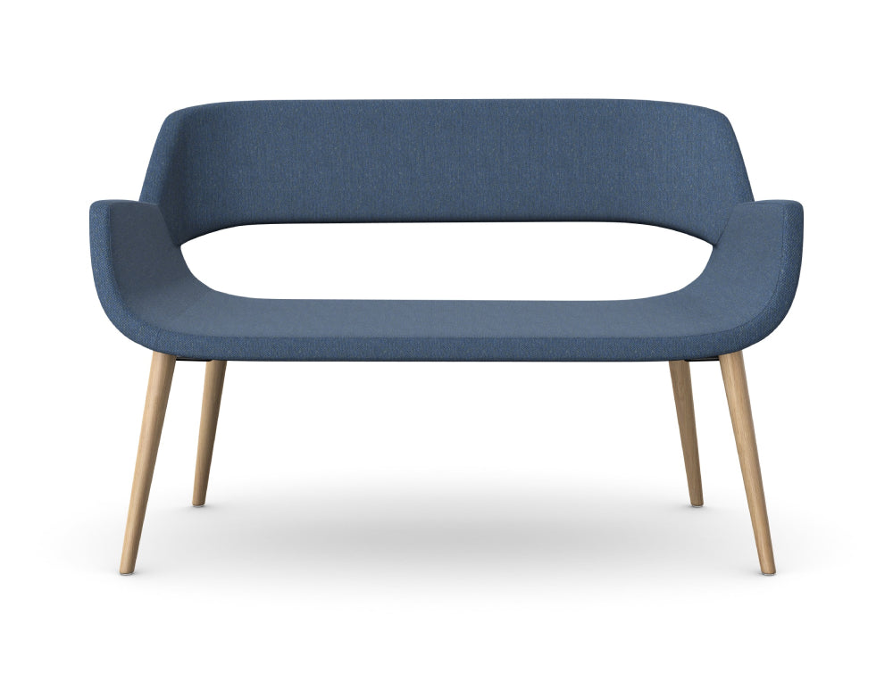 Fielder Upholstered 2 Seater Sofa with 4 Wooden Legs 4