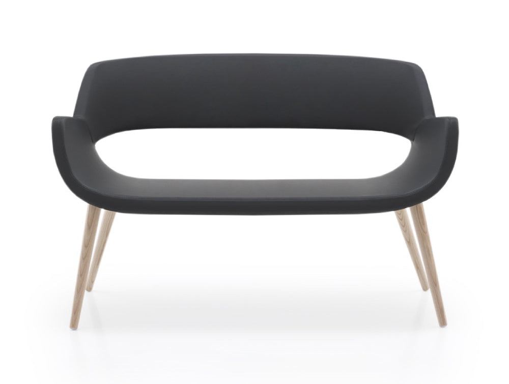 Fielder Upholstered 2 Seater Sofa with 4 Wooden Legs 5