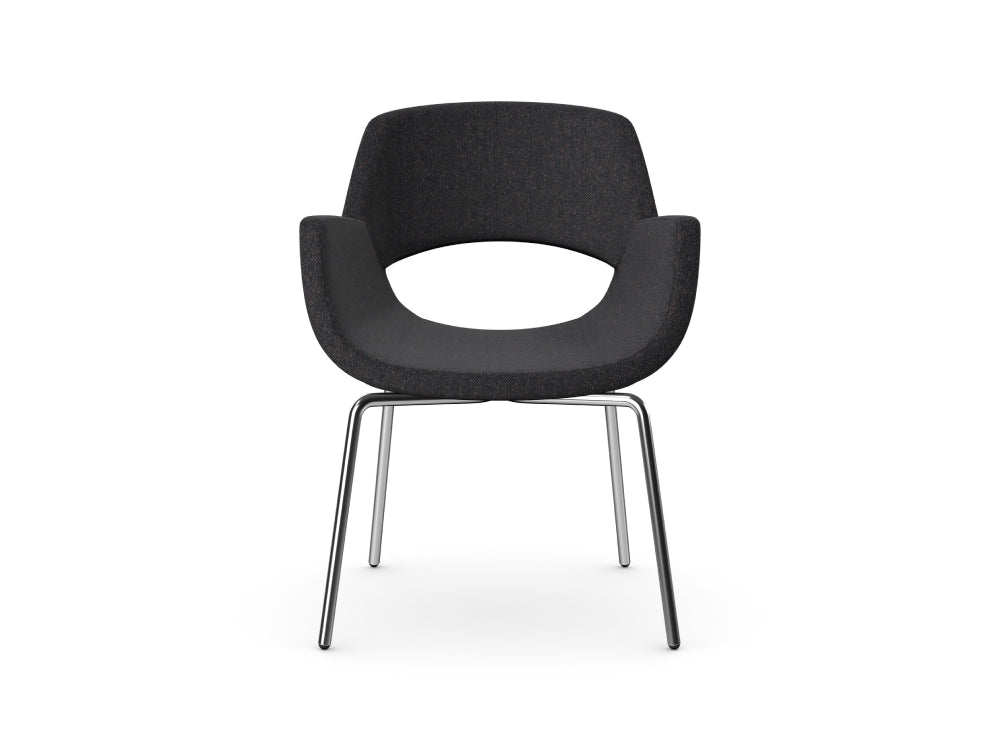 Fielder Upholstered Chair with 4 Metal Legs 4