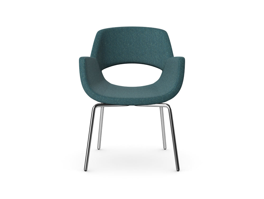 Fielder Upholstered Chair with 4 Metal Legs 5