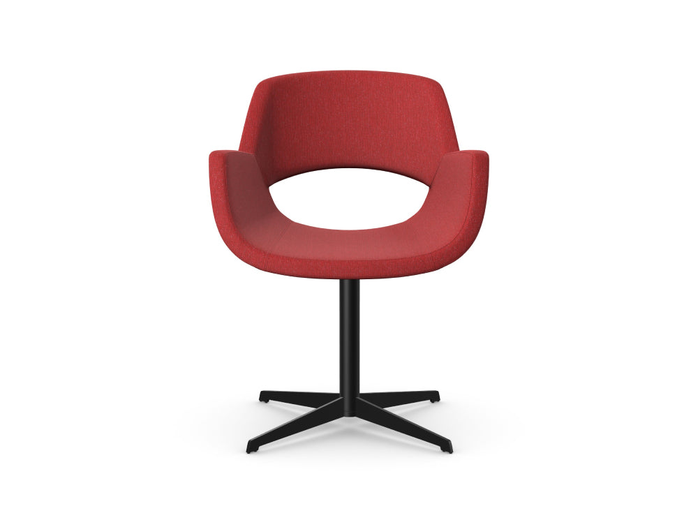 Fielder Upholstered Chair with 4 Star Metal Legs 2