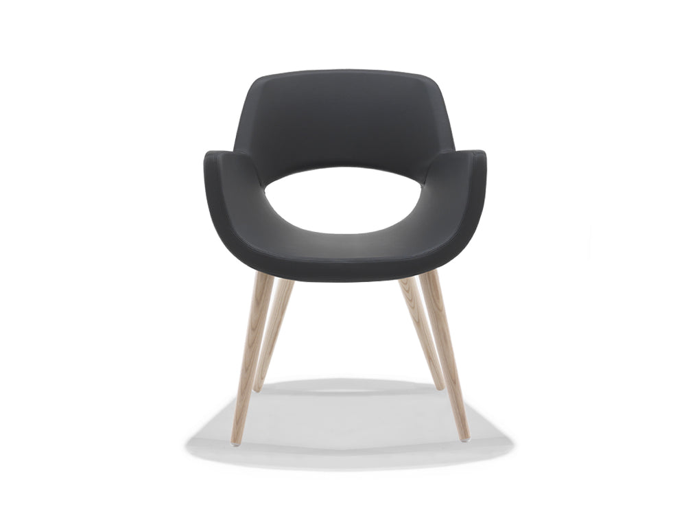 Fielder Upholstered Chair with 4 Wooden Legs 4
