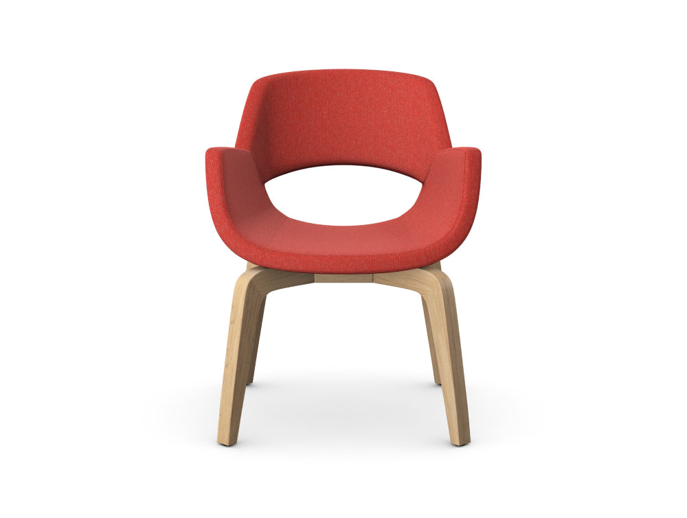 Fielder Upholstered Chair with Curved Wooden Legs 2