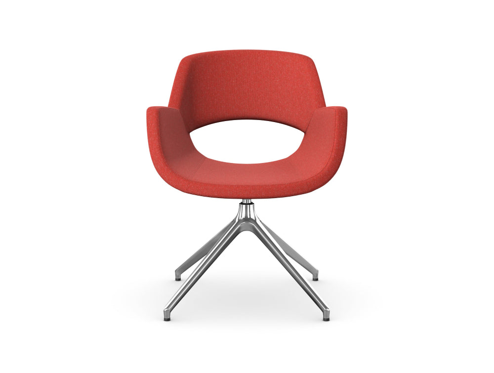 Fielder Upholstered Chair with Pyramidal Aluminium Base 3