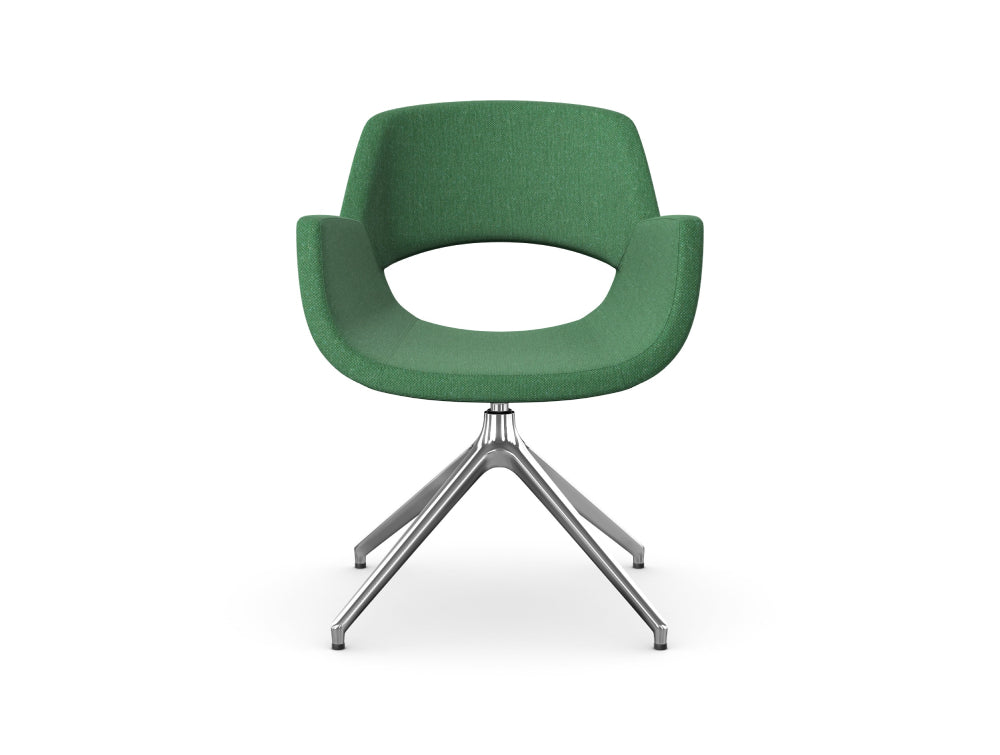 Fielder Upholstered Chair with Pyramidal Aluminium Base 5