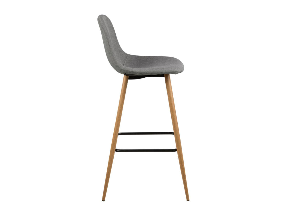 Fred Barstool with Footrest Grey 3