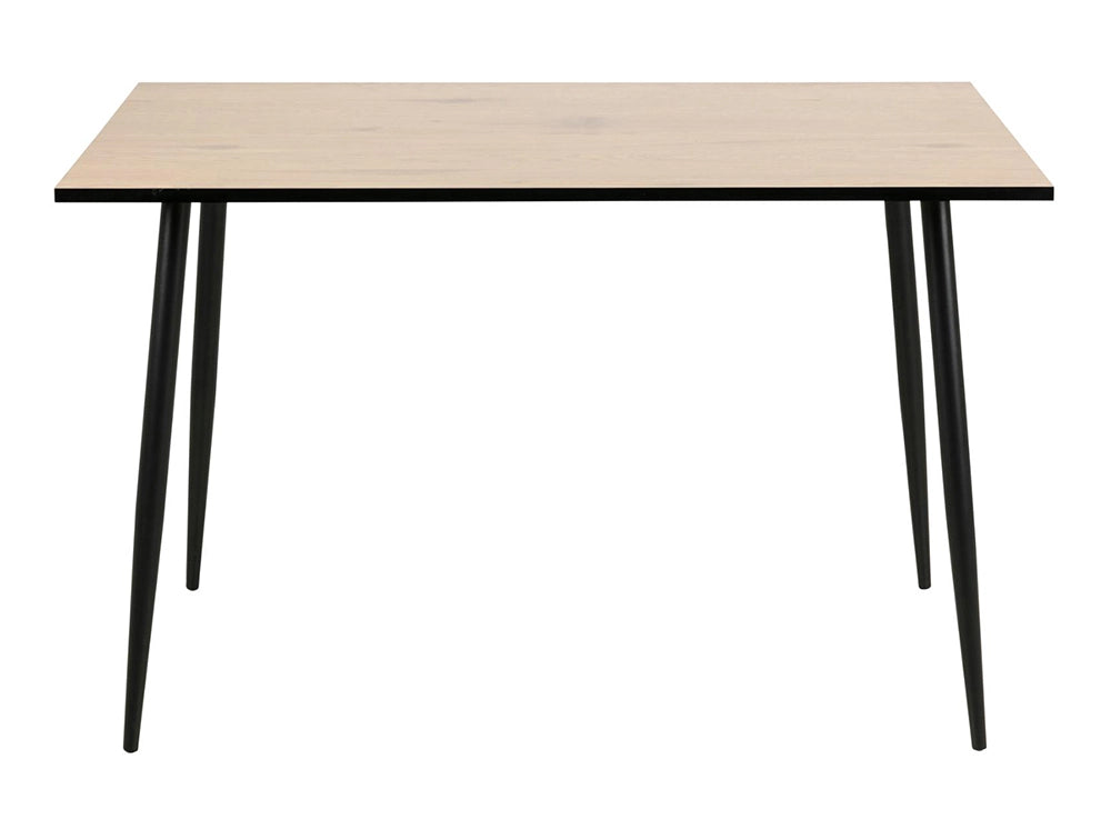 Fred Rectangular Dining Table Oak Black 2