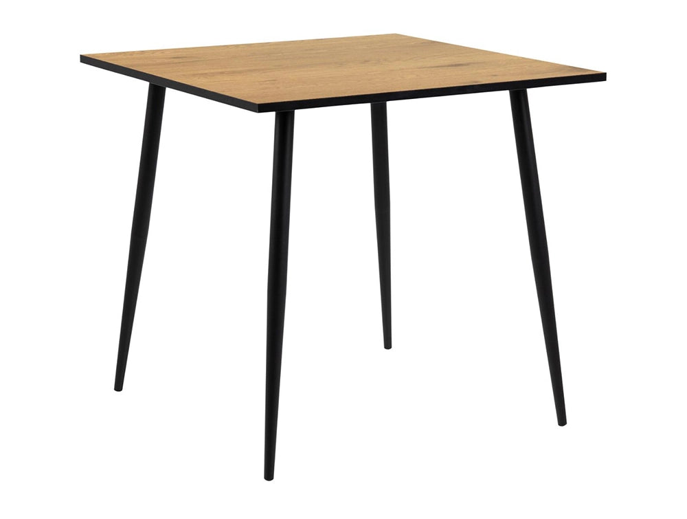 Fred Square Dining Table Oak Black