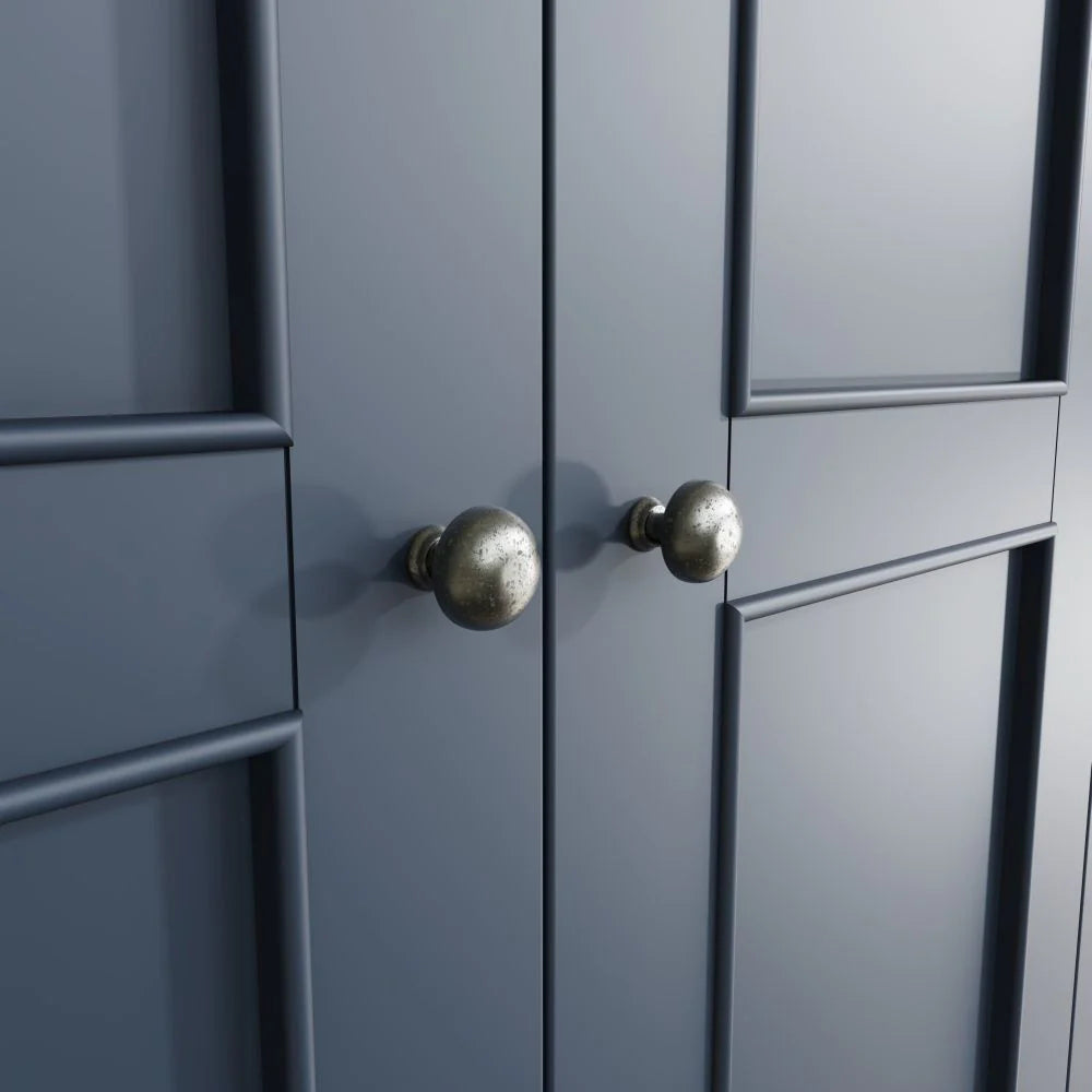 Hadley 2 Door Wardrobe Blue Handle Detail
