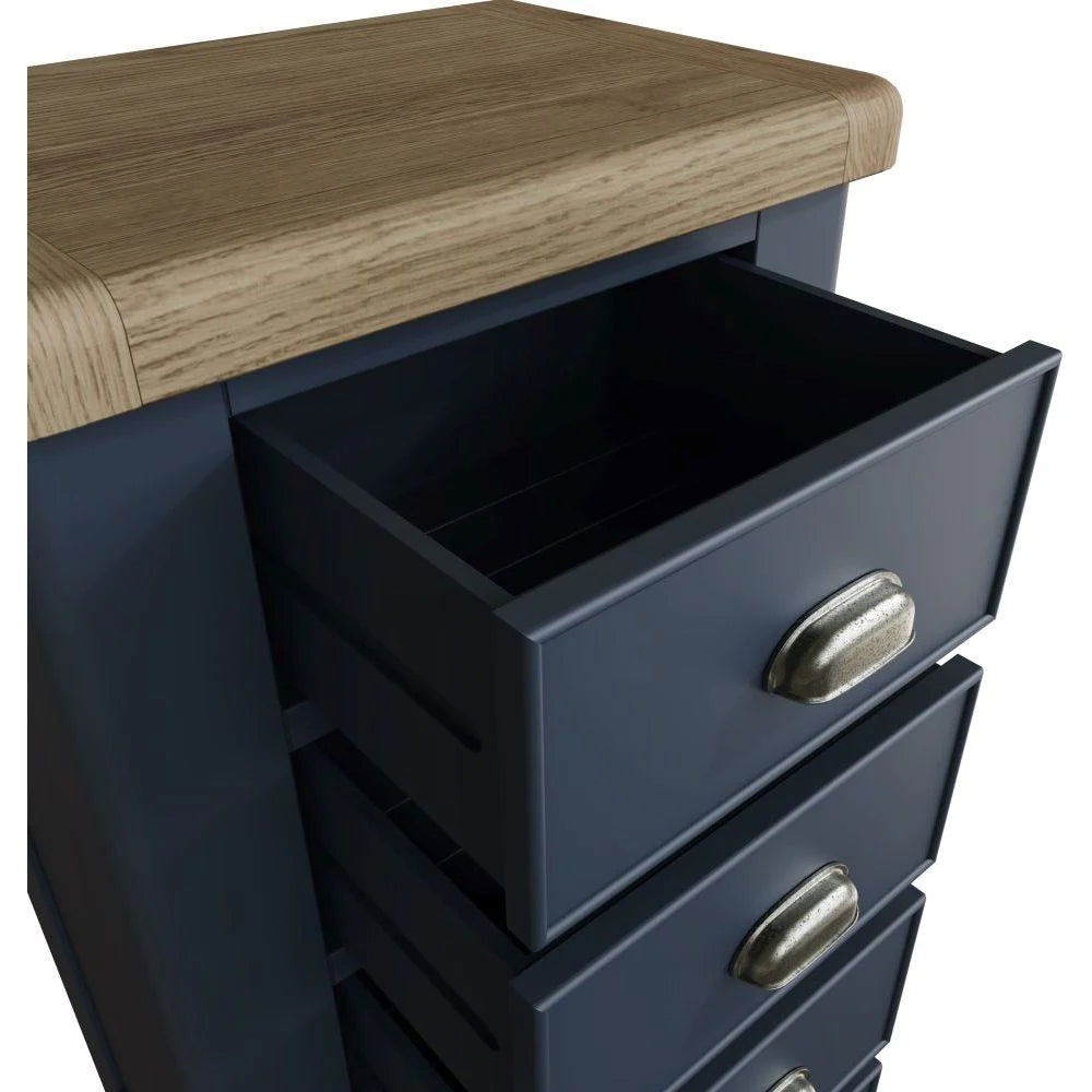 Hadley 4 Drawer Chest Blue Drawer Open Detail