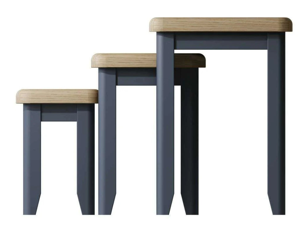 Hadley Square Nest of 3 Tables Blue 3