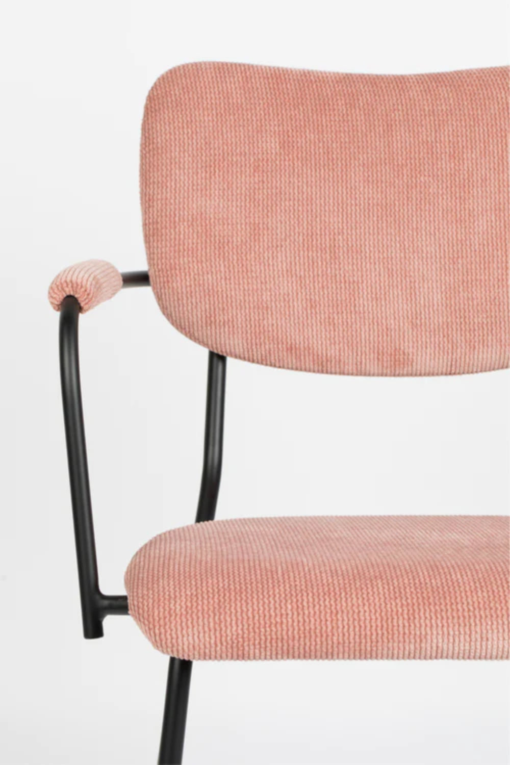 Halle Dining Chair Pink Armrest Detail