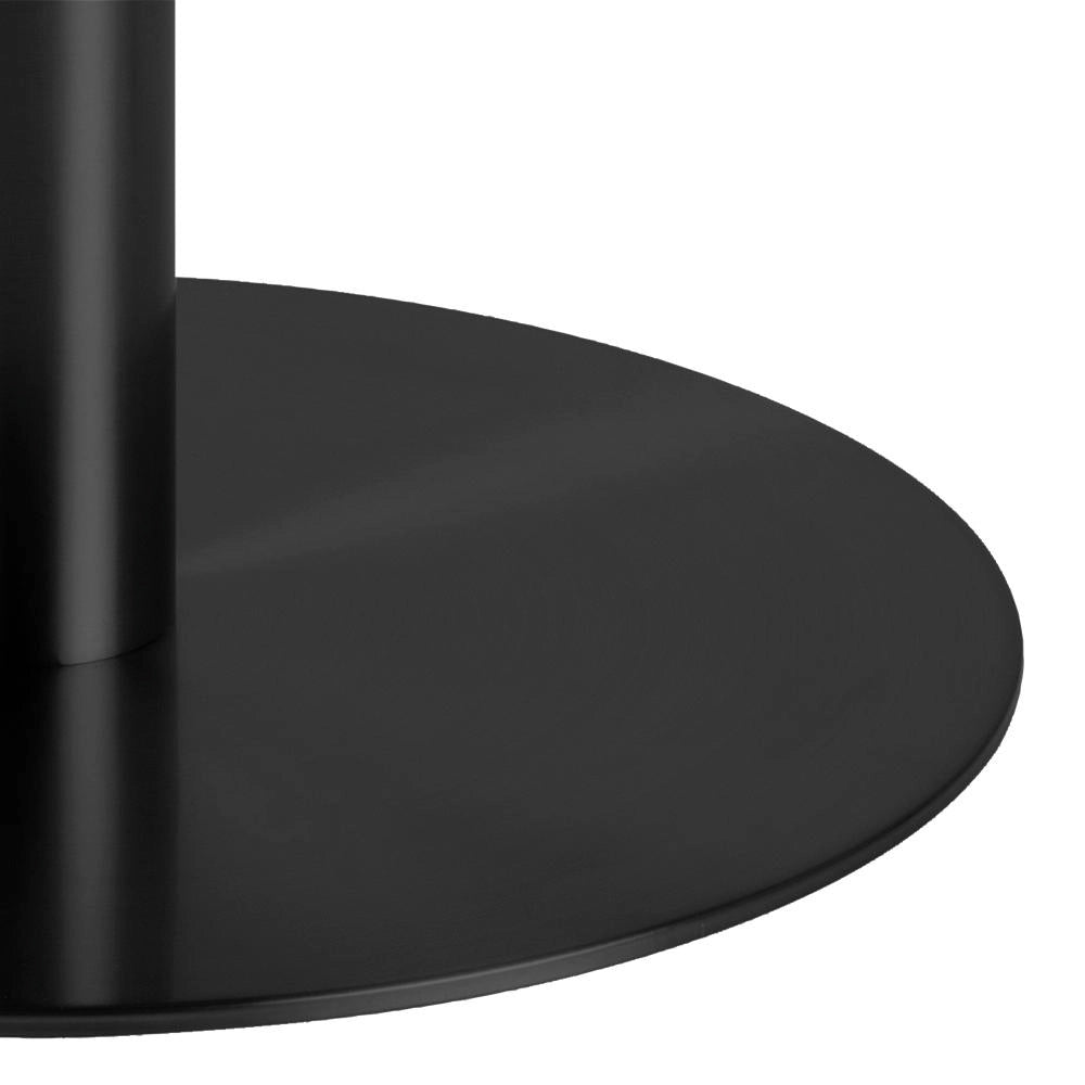 Hampton Round Dining Table Marble Black Base Detail
