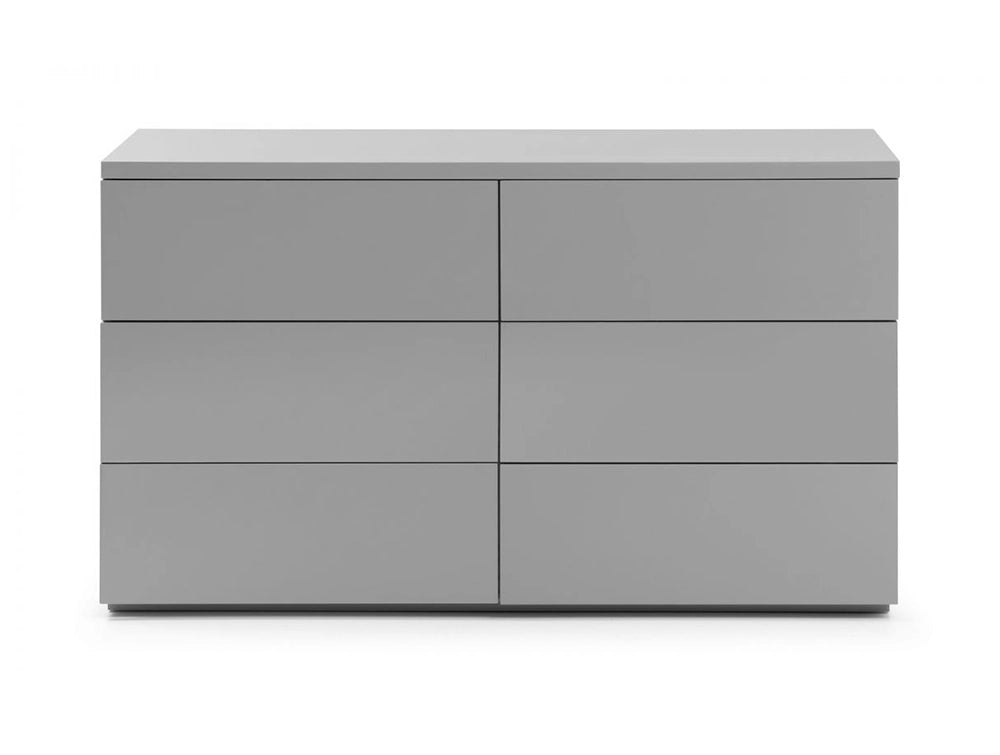 Hattie 6 Drawer Wide Chest Grey Gloss 2