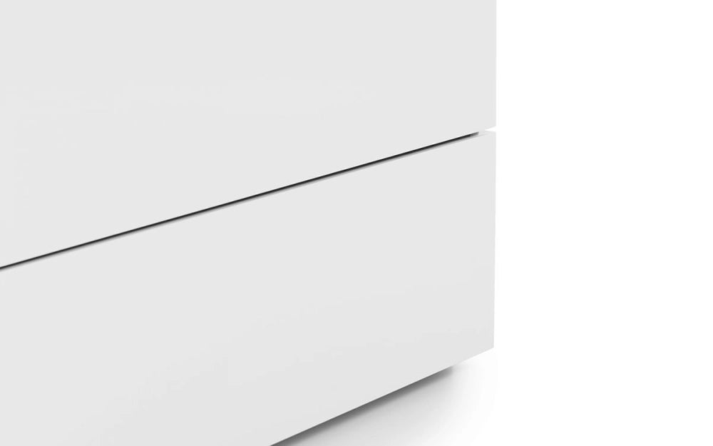 Hattie 6 Drawer Wide Chest White Gloss Drawer Detail