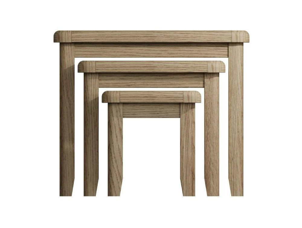 Haven Square Nest of 3 Tables Warm Oak 3