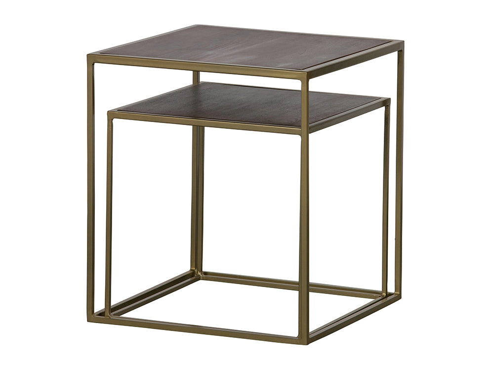 Helwick Nest of Tables Antique Brass 2