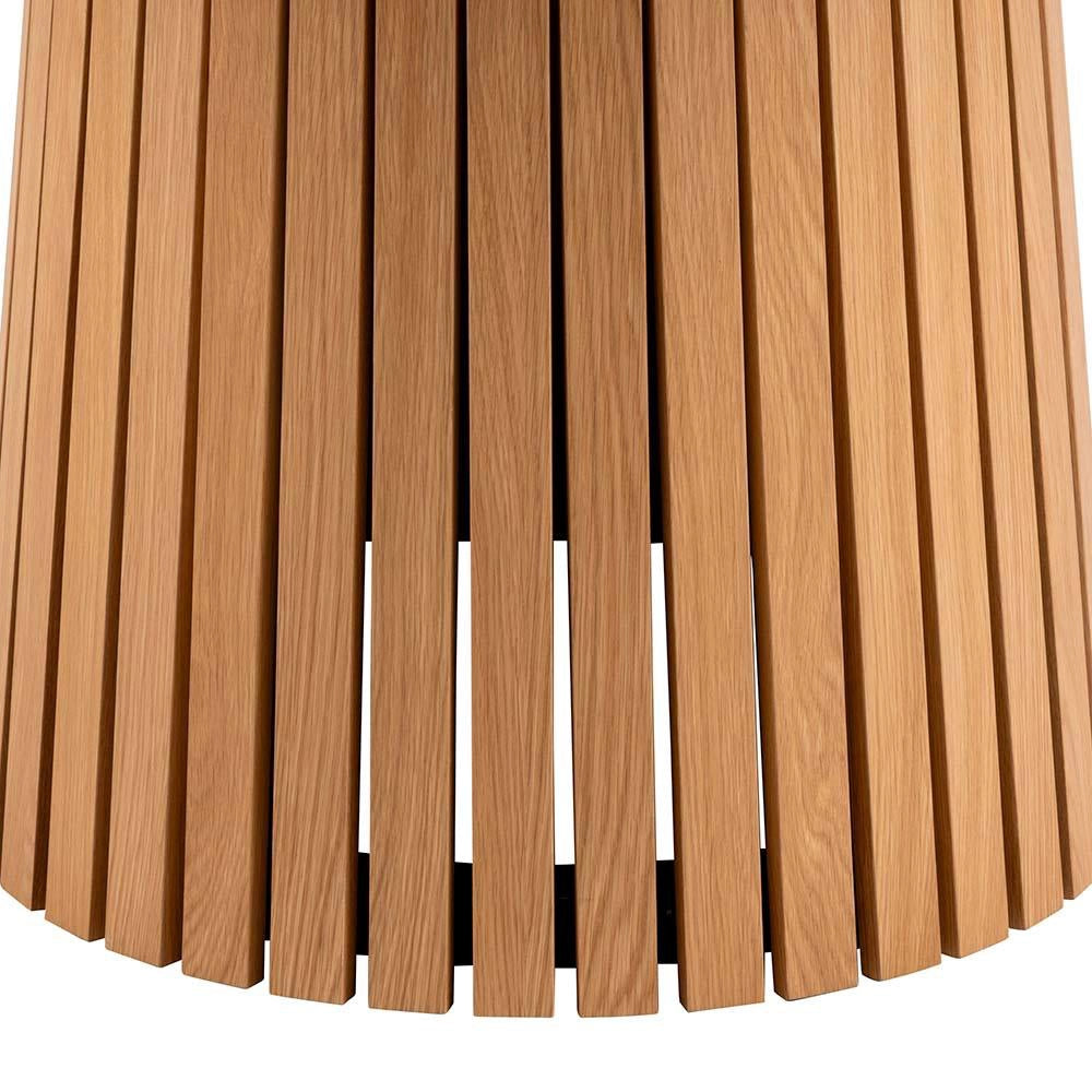 Hilda Round Dining Table Matte Oak Base Detail 2