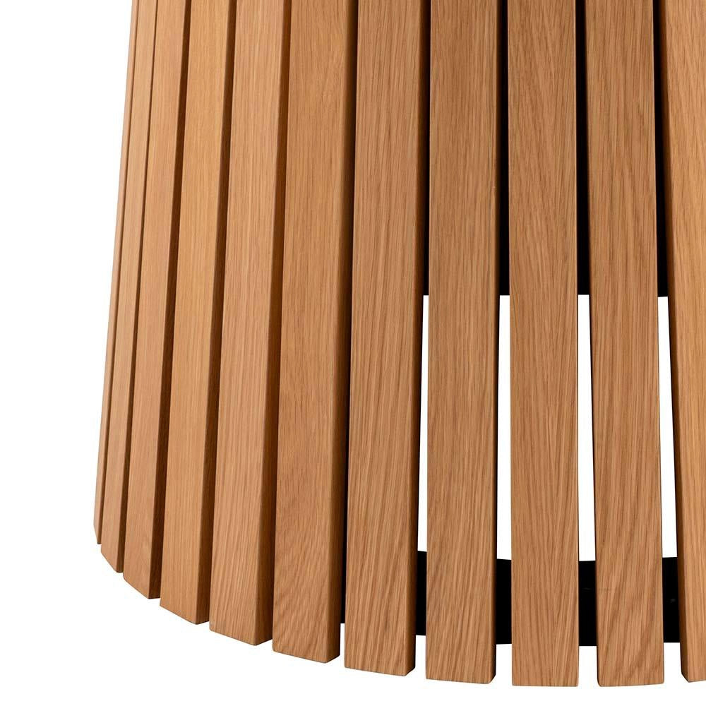 Hilda Round Dining Table Matte Oak Base Detail