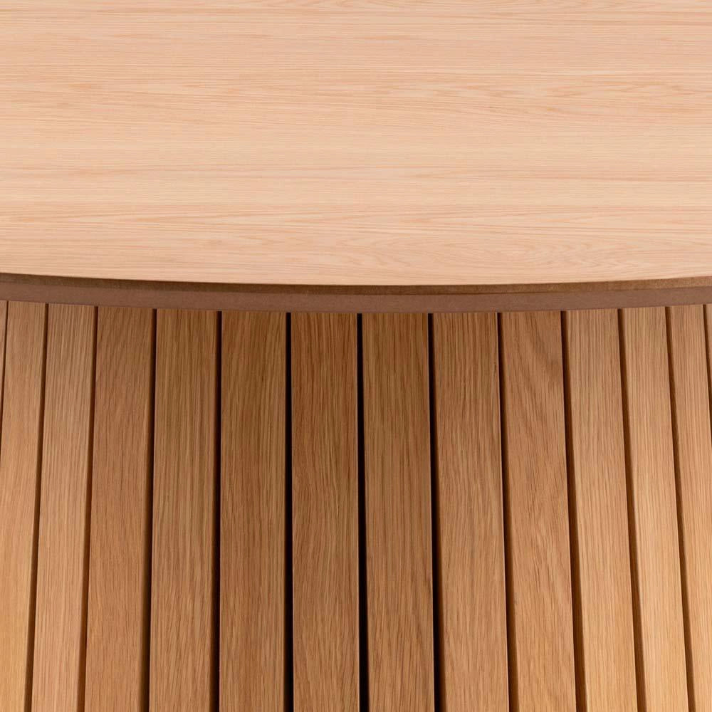 Hilda Round Dining Table Matte Oak Top Detail 2