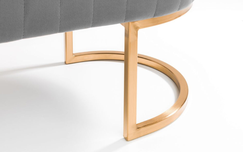 Holly 2 Seater Bench Grey Base Detail