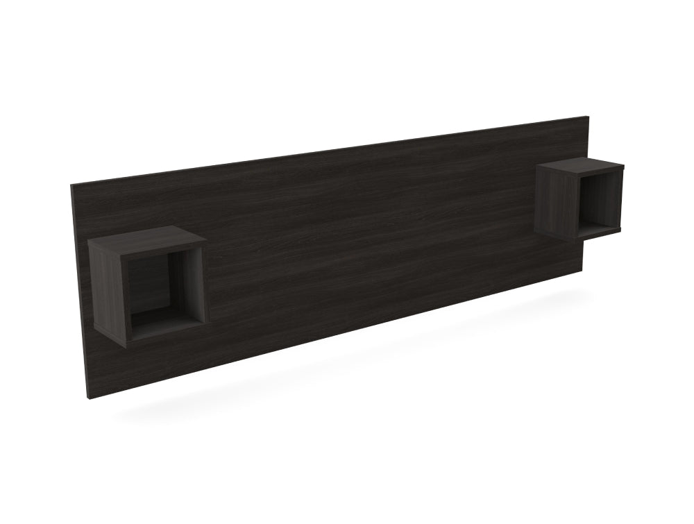 Hotel Luna Wooden Headrest with 2 Side Square Storage Unit