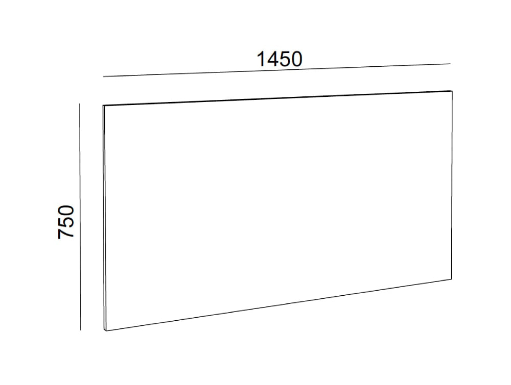 Hotel Luna Wooden Rectangular Headrest Dimensions