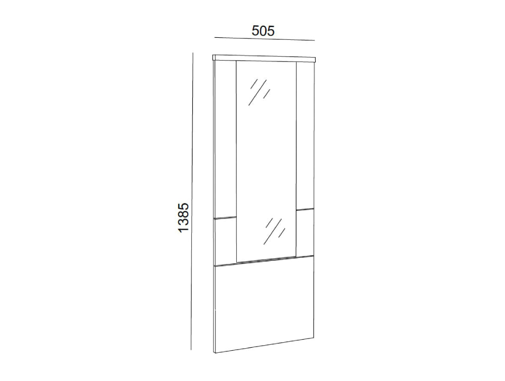 Hotel Nox Mirror with Wooden Back Frame Dimensions